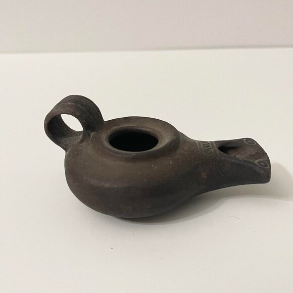 Vtg ROM Royal Ontario Museum Mini Oil Lamp Display Figurine 3.5 Inch Long - Picture 1 of 12